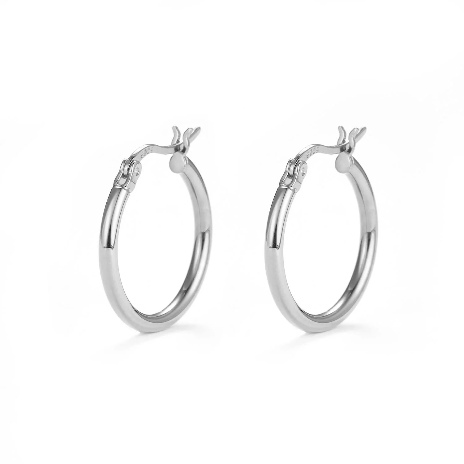 LuvaLu Jewellery - Vienna Hoops øreringe, 20 mm - Sølv