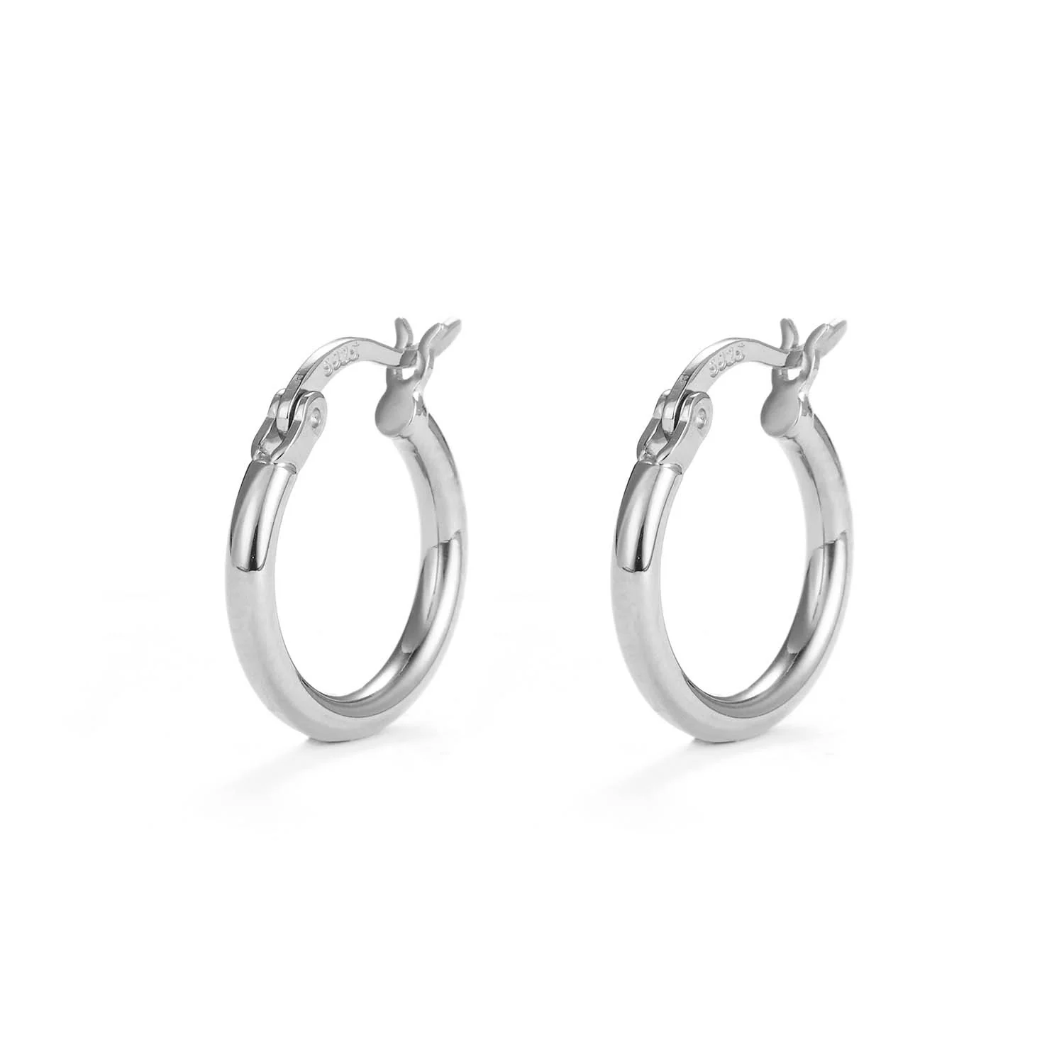 LuvaLu Jewellery - Vienna Hoops Small øreringe, 15 mm - Sølv