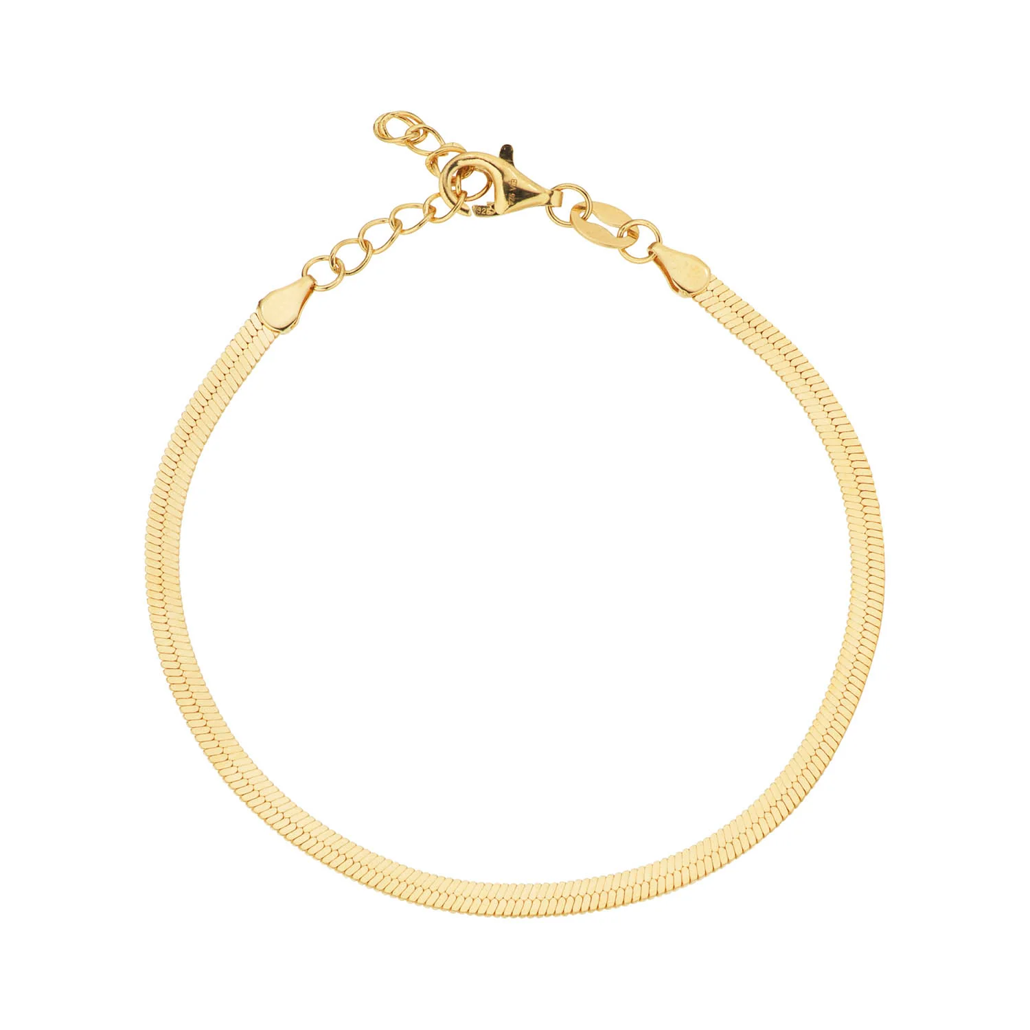 LuvaLu Jewellery - Évry armbånd, 16+3cm - Forgyldt sølv