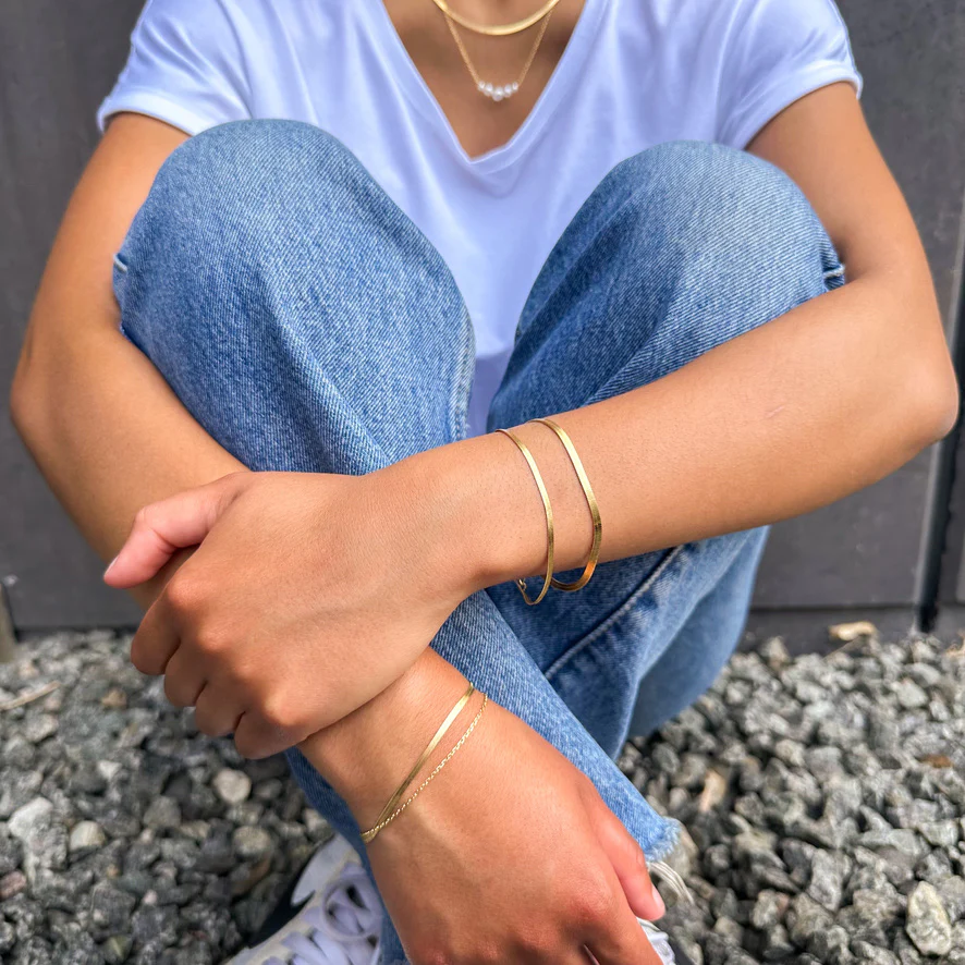 LuvaLu Jewellery - Évry armbånd, 16+3cm - Forgyldt sølv - Image 4