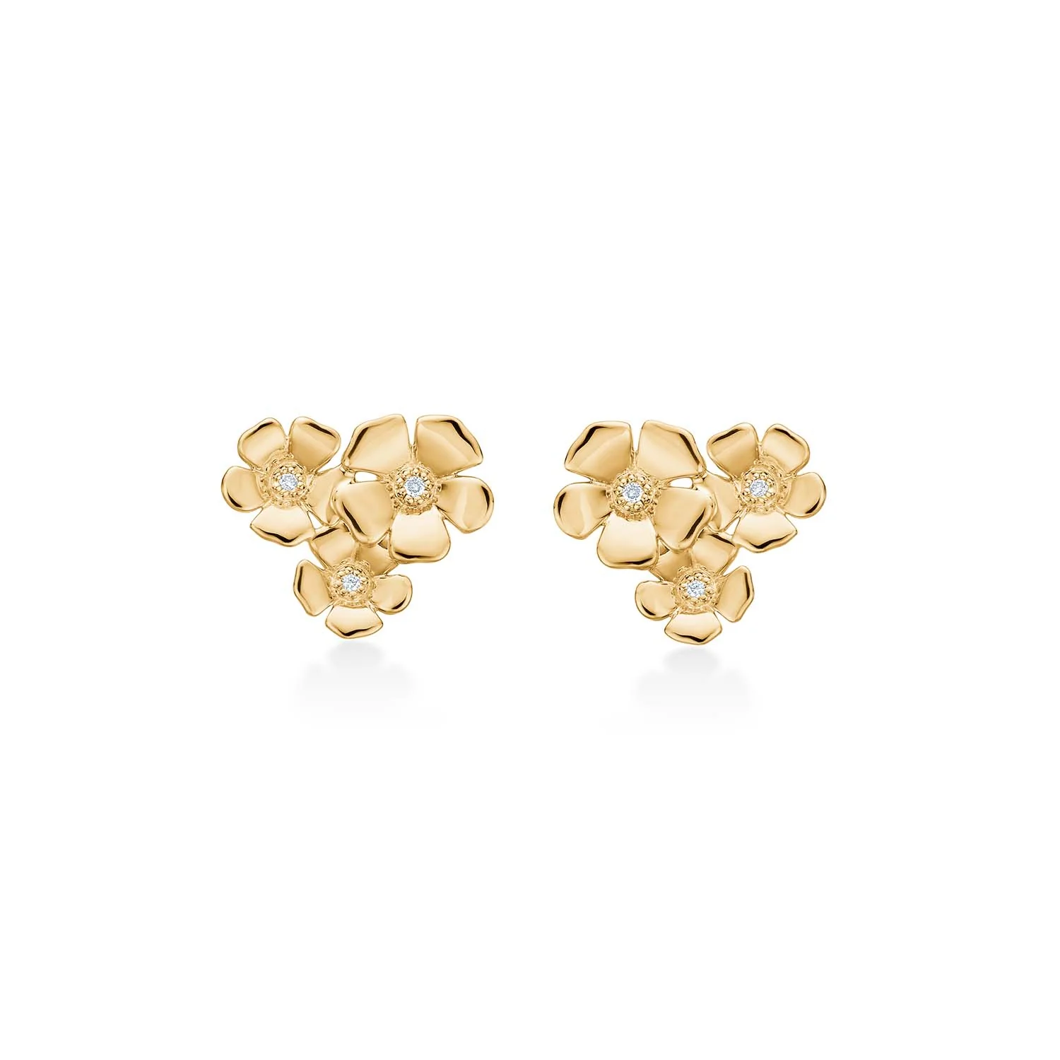 Mads.Z - Fleur ørestikker, 0,021 ct. w/si - 14 kt. guld