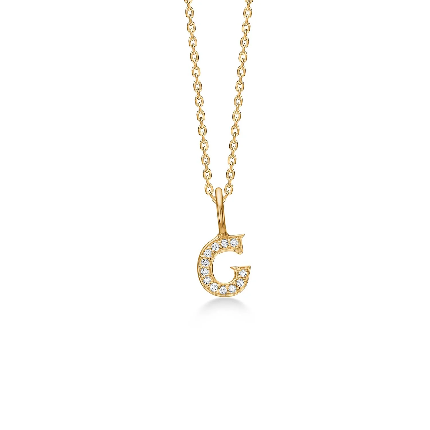 Mads.Z - Tender Love bogstavsvedhæng, G - 14 kt. guld med diamanter 0,06 ct. i alt