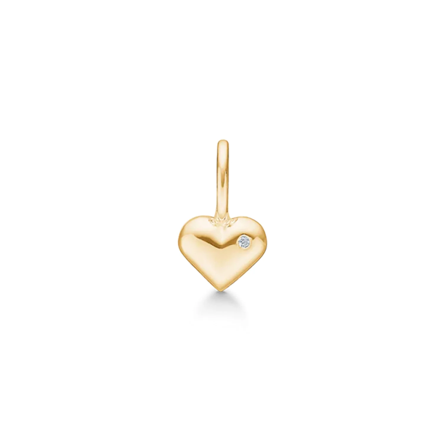 Ro Copenhagen - Symbols Hjerte vedhæng, 6 mm/1x0,003 ct. tw/vs - 18 kt. guld