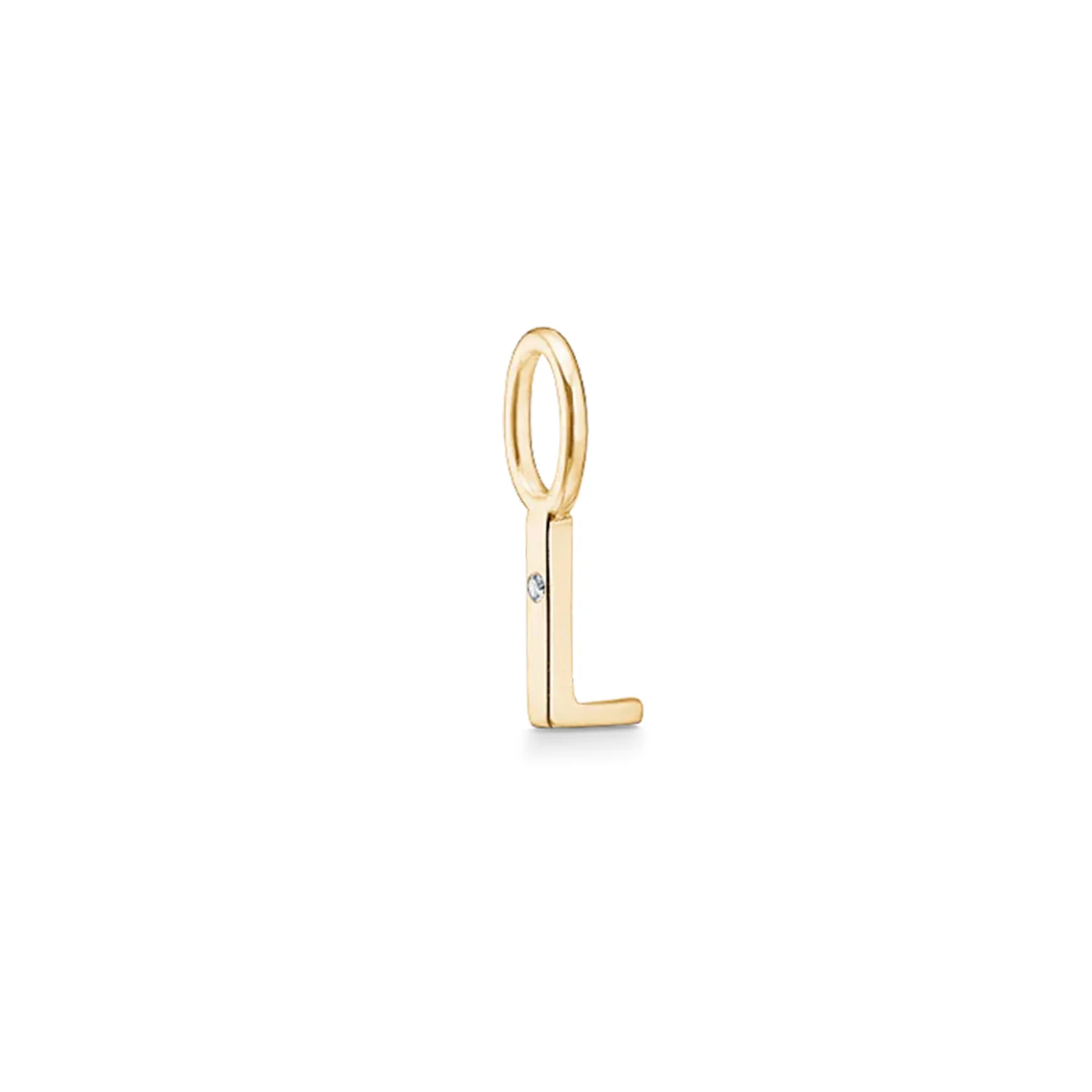 Ro Copenhagen - Vedhæng m. L, 13 mm/1x0,003 ct. tw/vs - 18 kt. guld