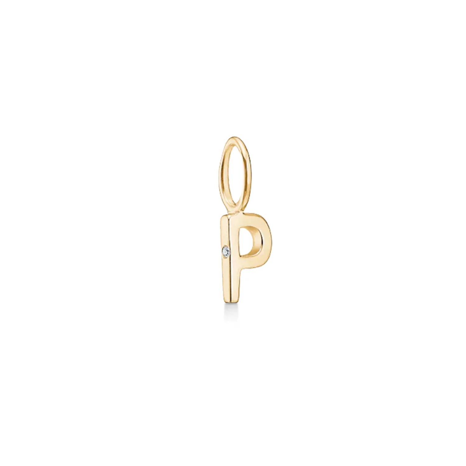 Ro Copenhagen - Vedhæng m. P, 13 mm/0,003 ct. tw/vs - 18 kt. guld