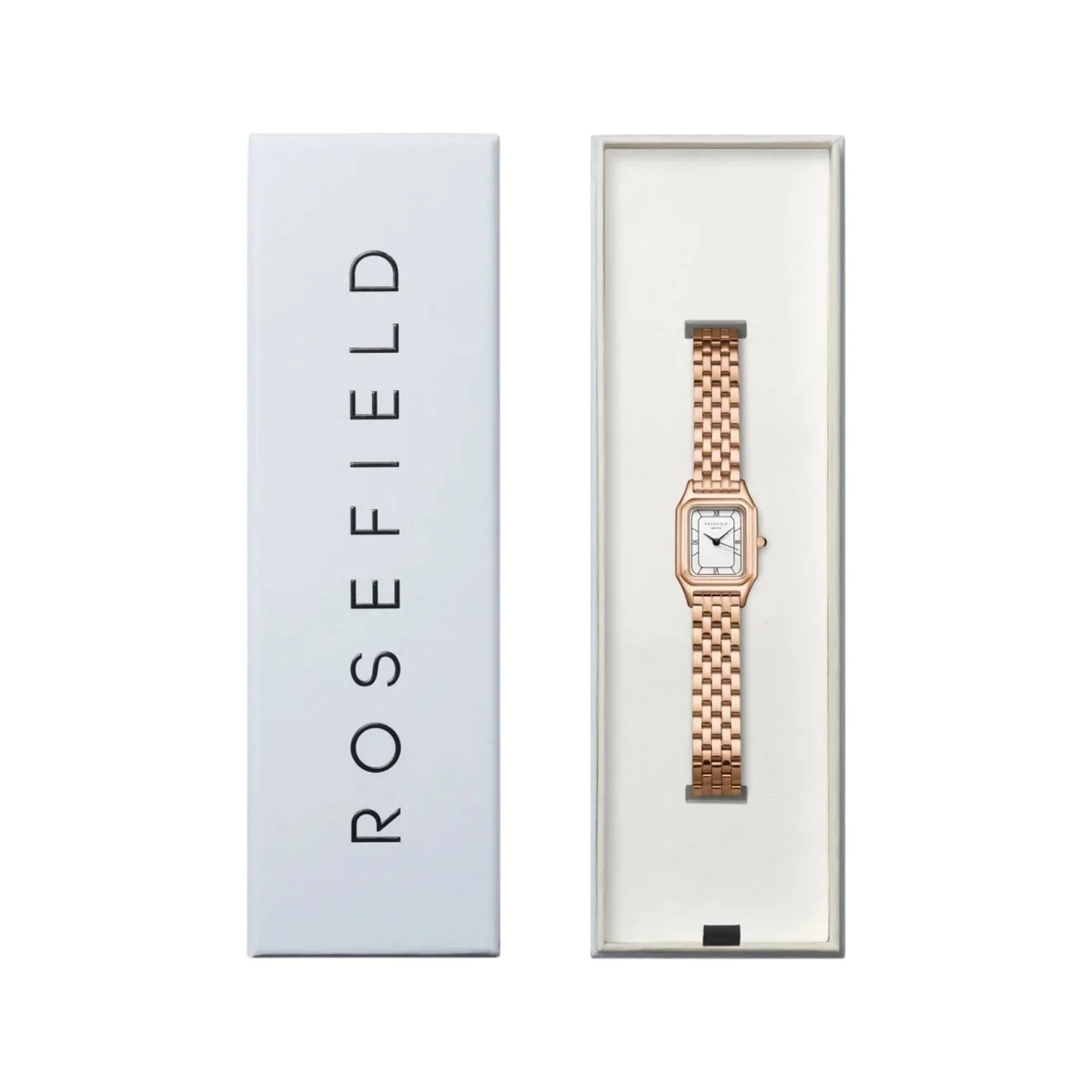 Rosefield - Ivy stål rosa m. lænke, 21x26 mm - Hvid, rustfrit stål - Image 6