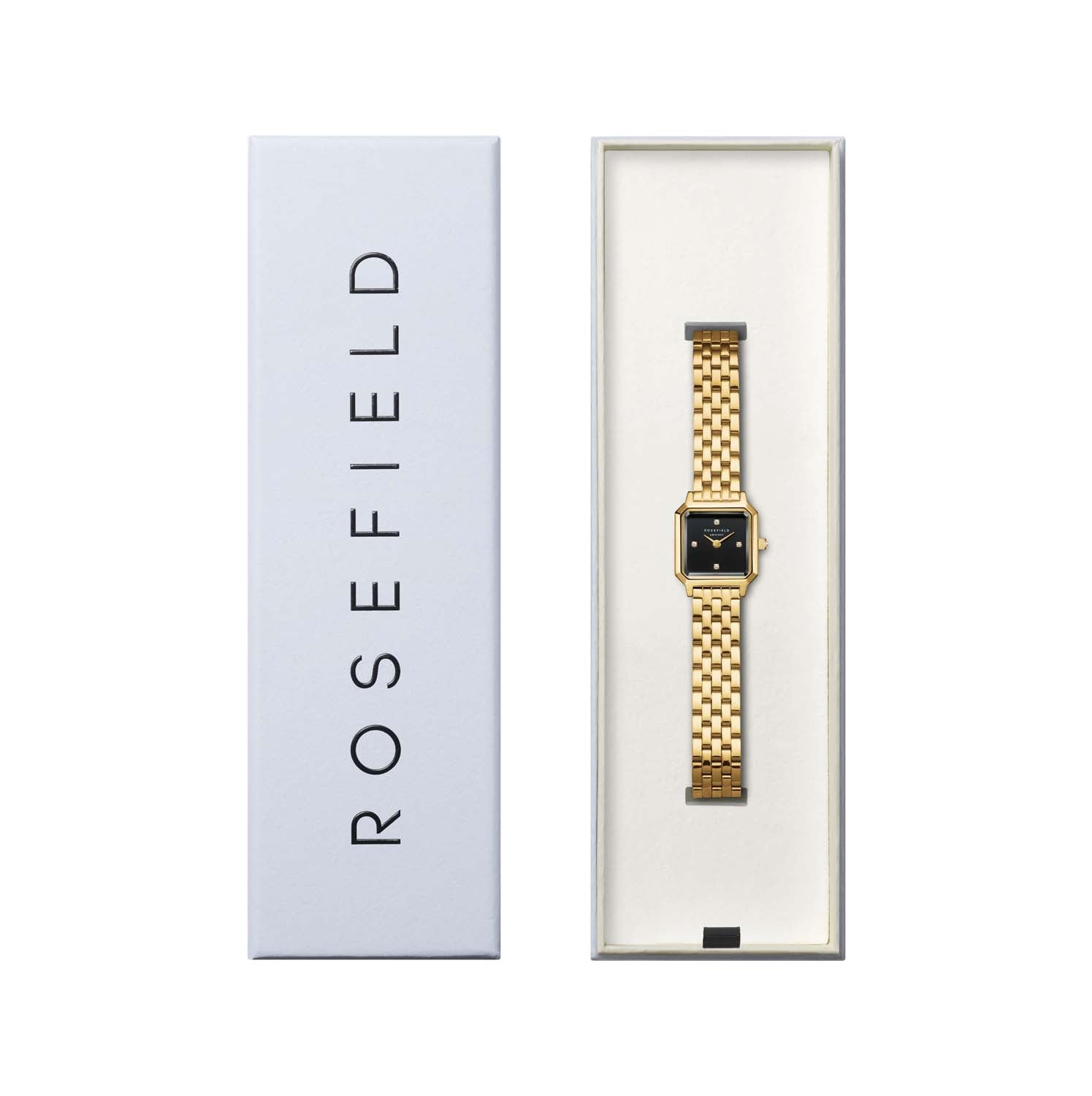 Rosefield - Luxury Noir Gold 4 Crystal, 19,5 mm - Sort, rustfrit stål - Image 3