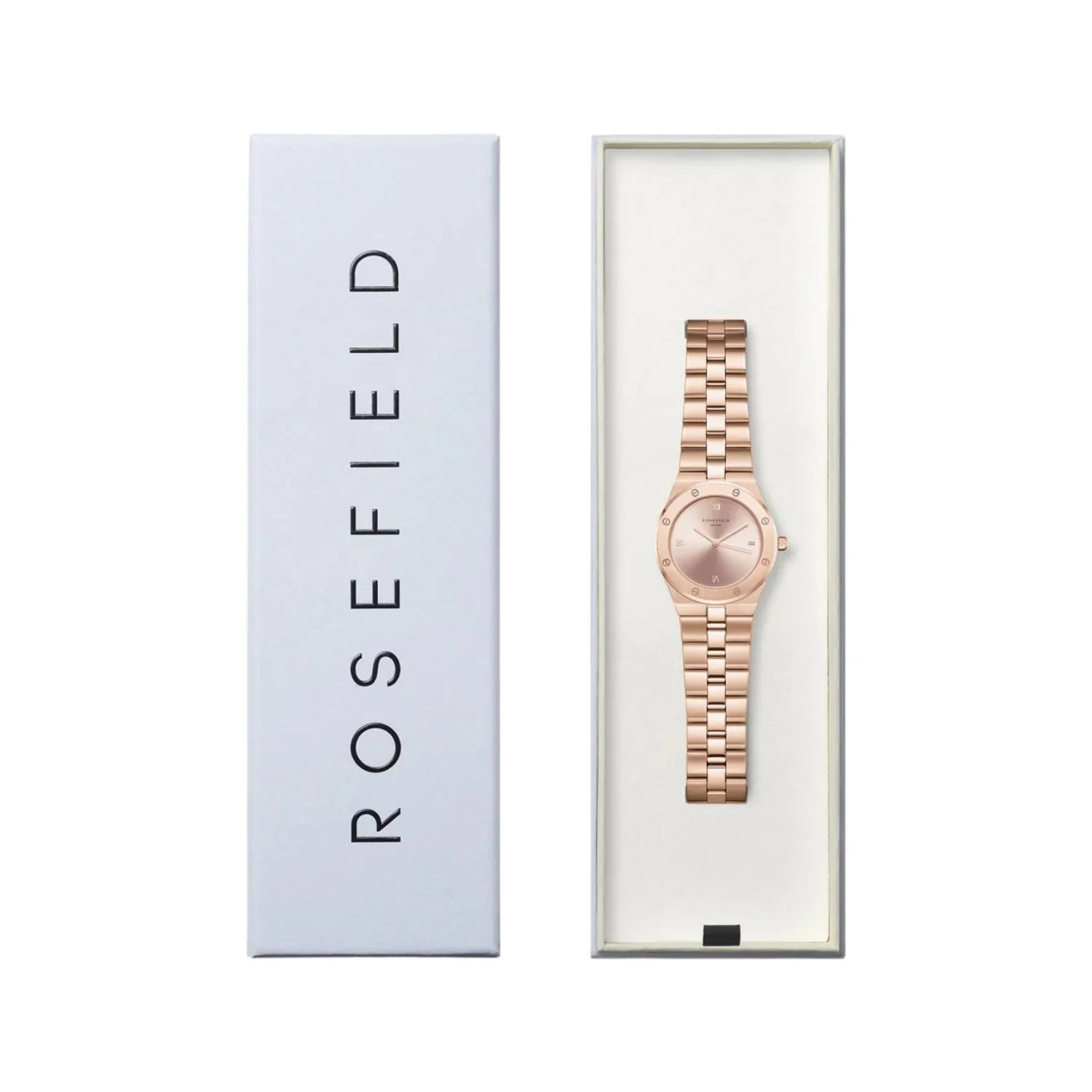 Rosefield - Rose stål m. lænke, 33x40 mm - Rosaguld, rustfrit stål - Image 6