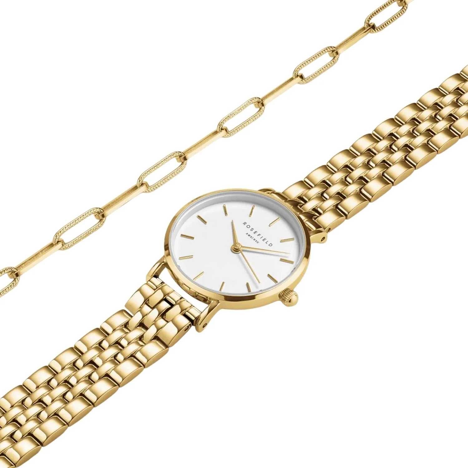 Rosefield - Small Edit Gold Gift Box + Bracelet, 26 mm - Hvid, rustfrit stål - Image 2
