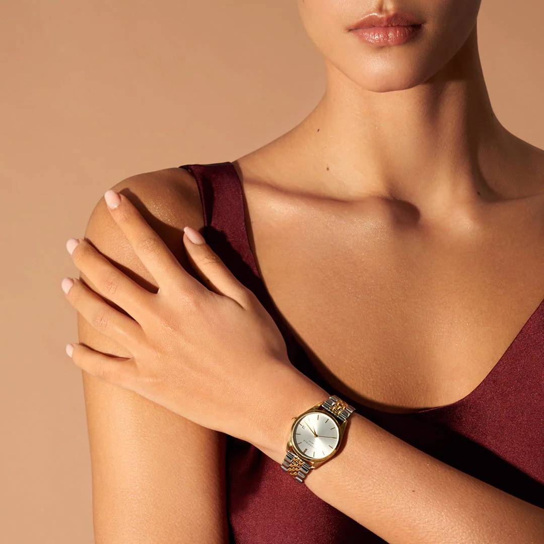 Rosefield - The Ace Silver & Gold med lænke, 33 mm - Sølv, rustfrit stål - Image 2