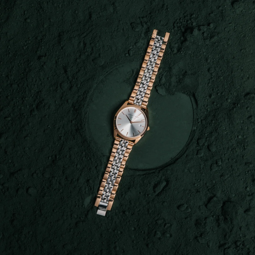 Rosefield - The Ace XS Silver & Rosegold m. lænke, 29 mm - Sølv, rustfrit stål - Image 2