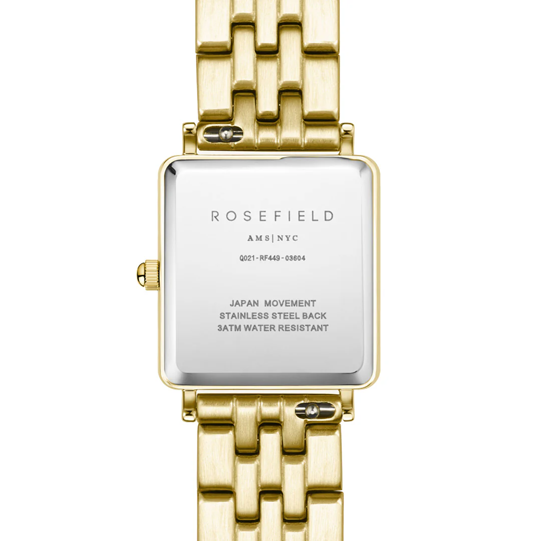 Rosefield - The Boxy XS Gold m. lænke, 22x24 mm - Grøn, rustfrit stål - Image 3