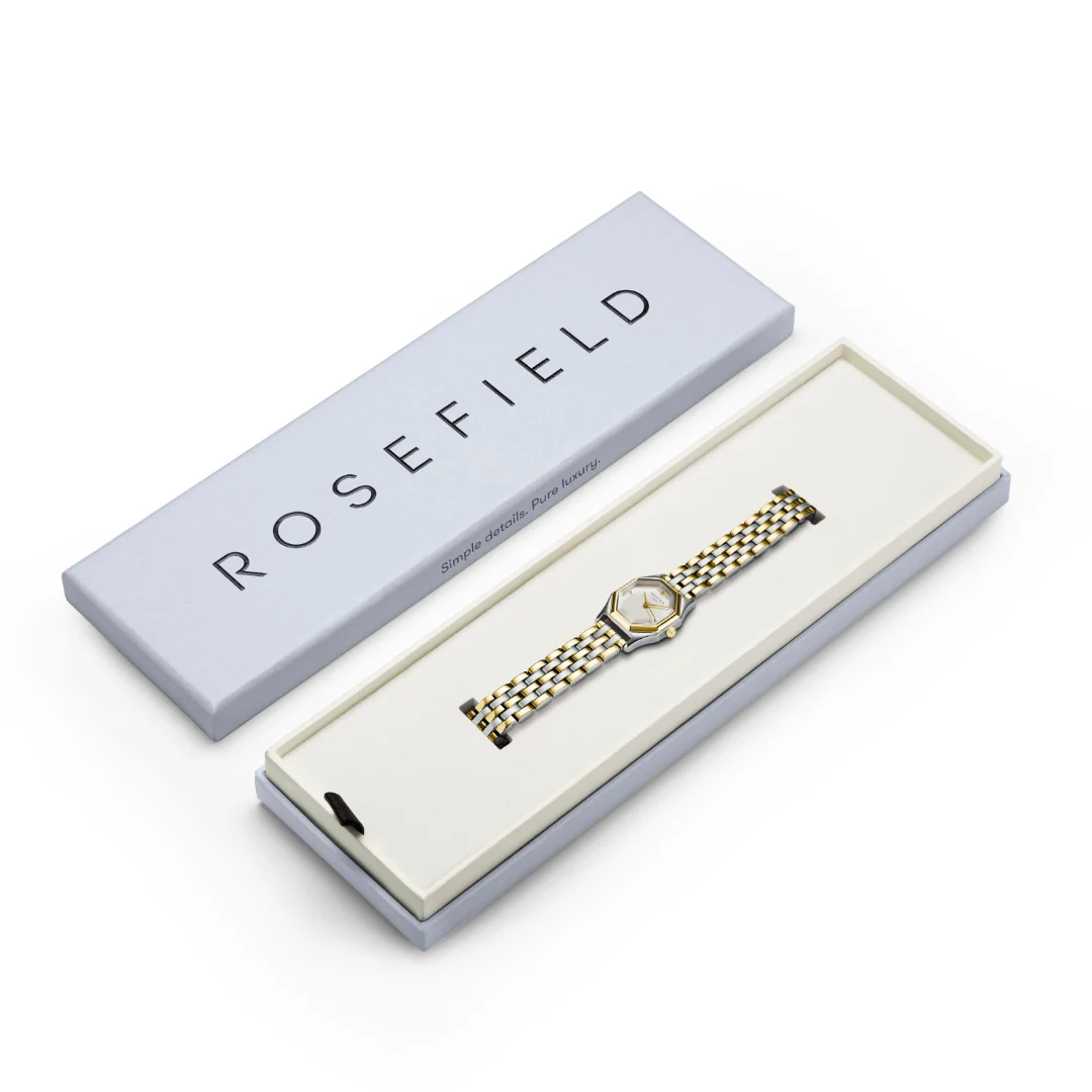Rosefield - The Gemme Gold & Silver, 21,5x27,5 mm - Hvid, rustfrit stål - Image 5