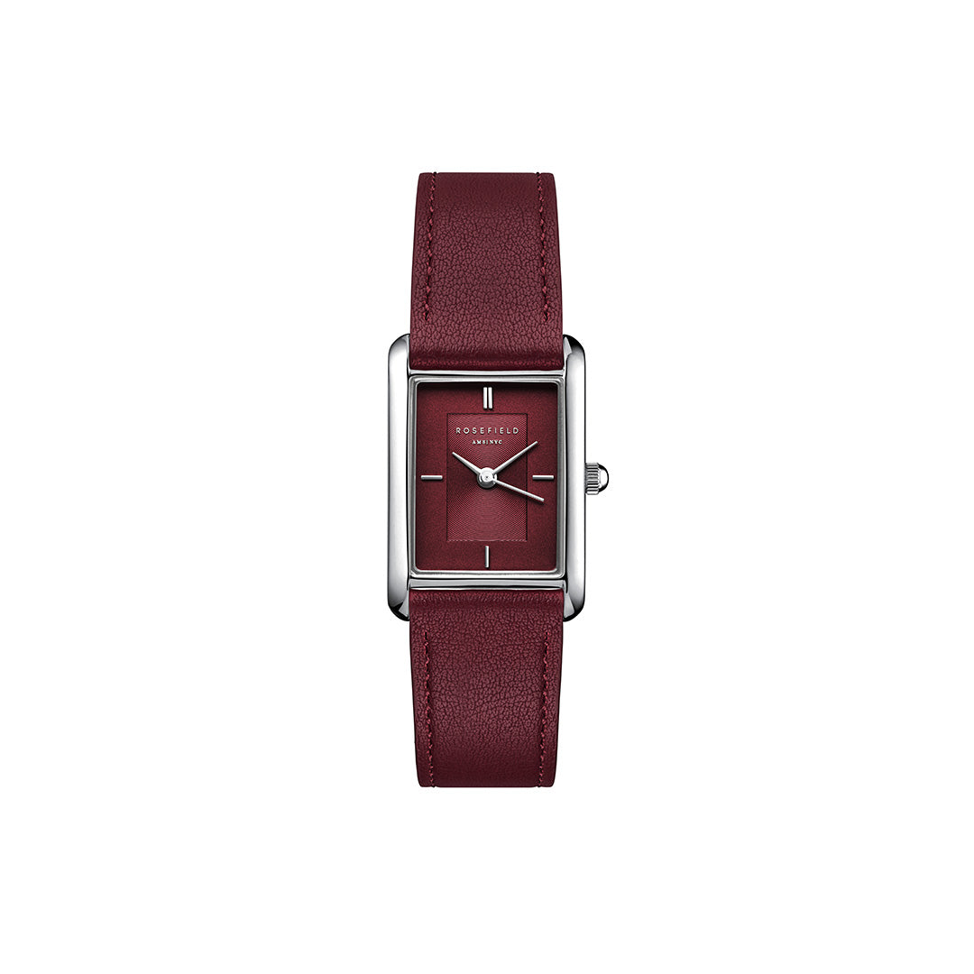 Rosefield - The Heirloom Bordeaux m. rem, 23,5x30,6 mm - Rød, rustfrit stål