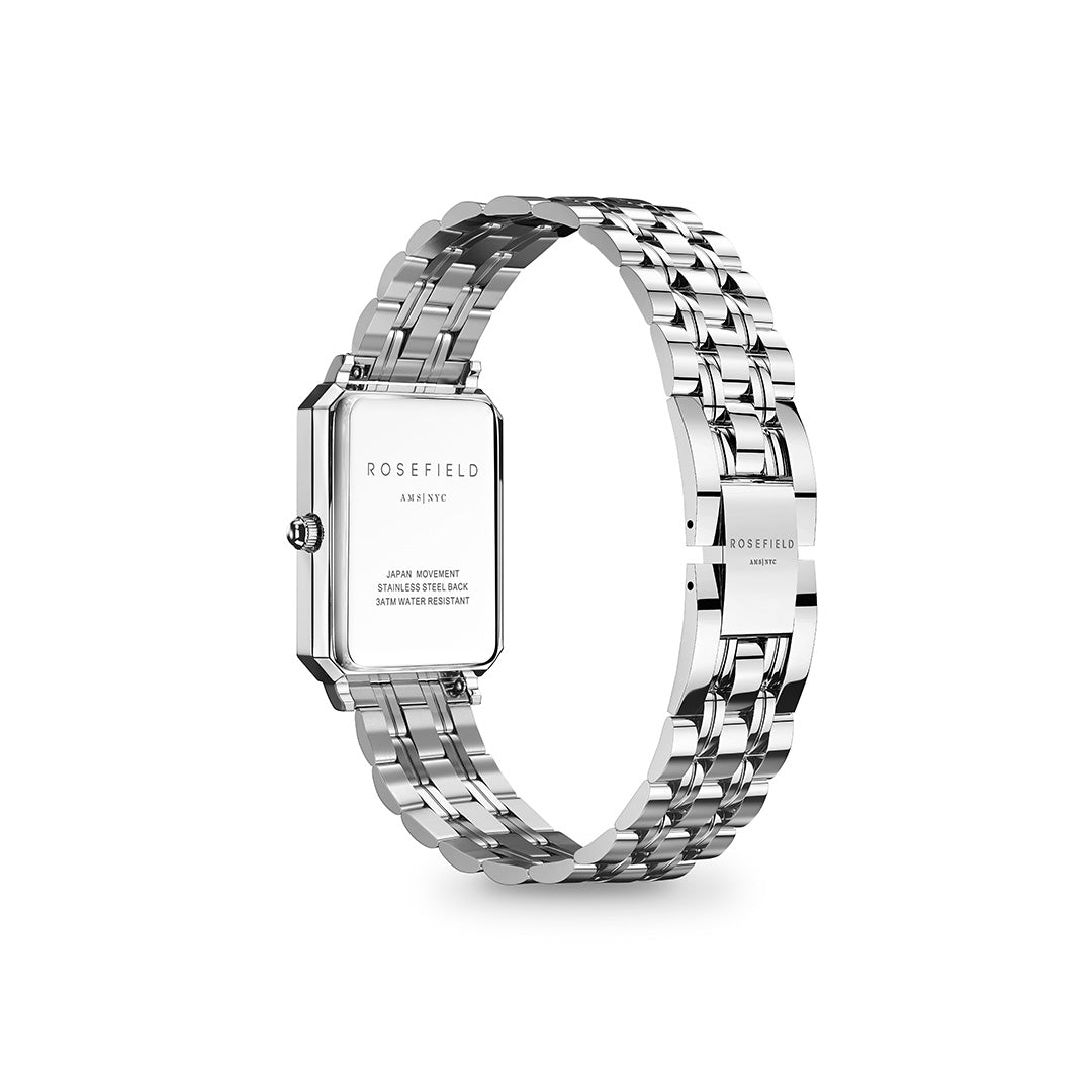 Rosefield - The Octagon XS Silver m. lænke, 19,5x24 mm - Blå, rustfrit stål - Image 4