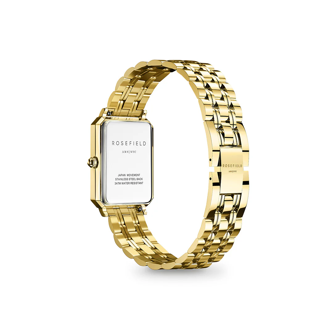 Rosefield - The Octagon XS Gold m. lænke, 19,5x24 mm - Blå, rustfrit stål - Image 4