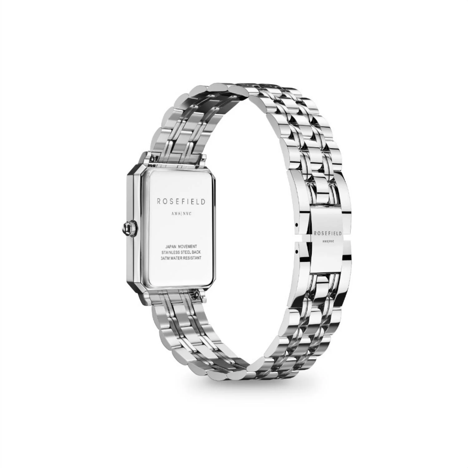 Rosefield - The Octagon XS Silver m. lænke, 19,5x24 mm - Hvid, rustfrit stål - Image 4