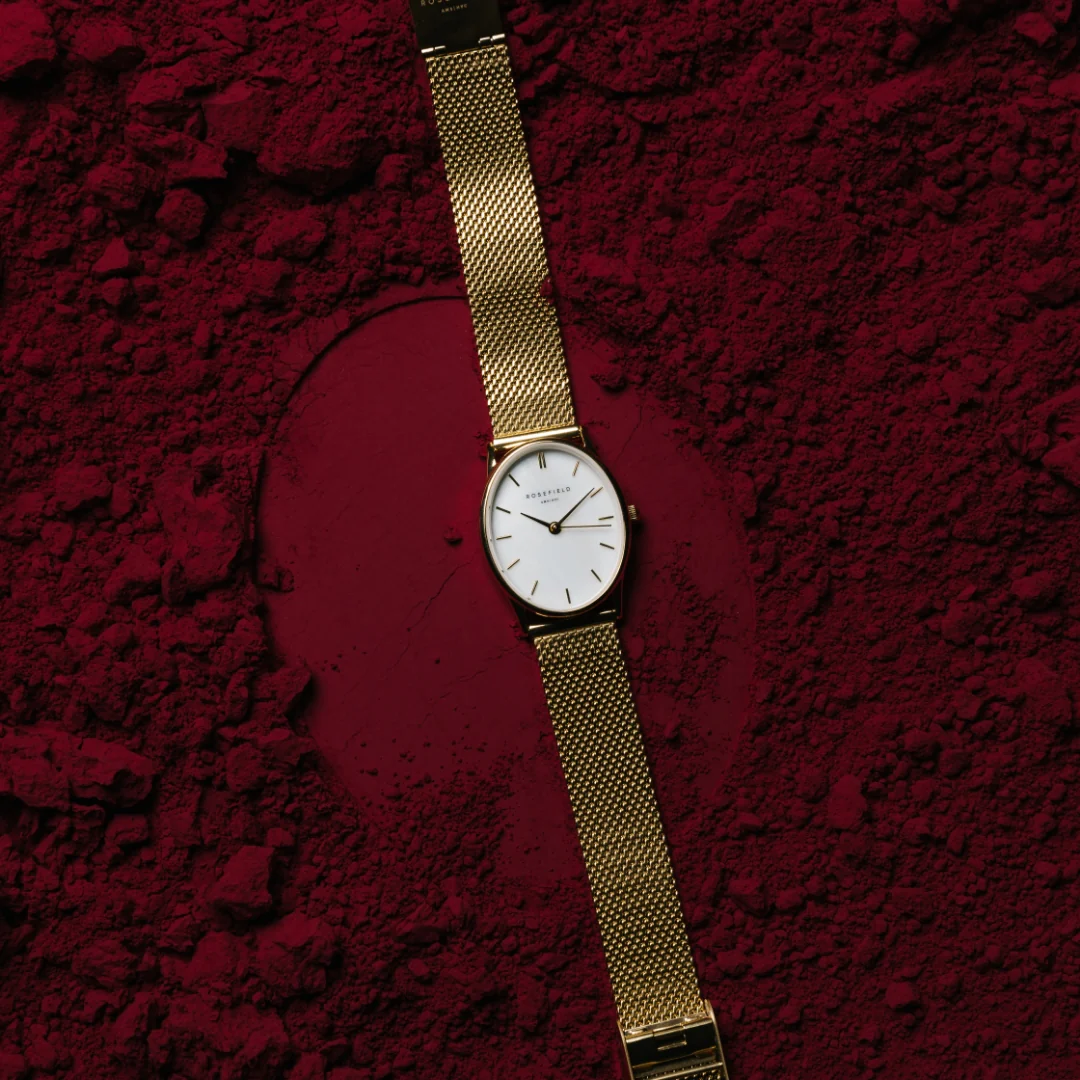 Rosefield - The Oval Gold m. lænke 24x29 mm - Hvid, rustfrit stål - Image 3