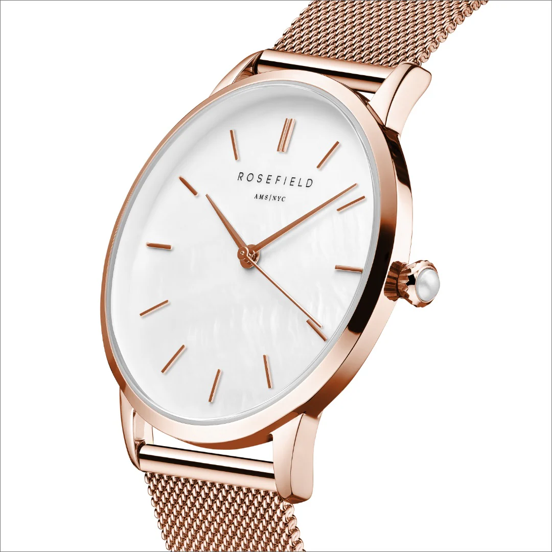 Rosefield - The Pearl Edit Rosegold m. lænke, 36 mm - rustfrit stål - Image 2