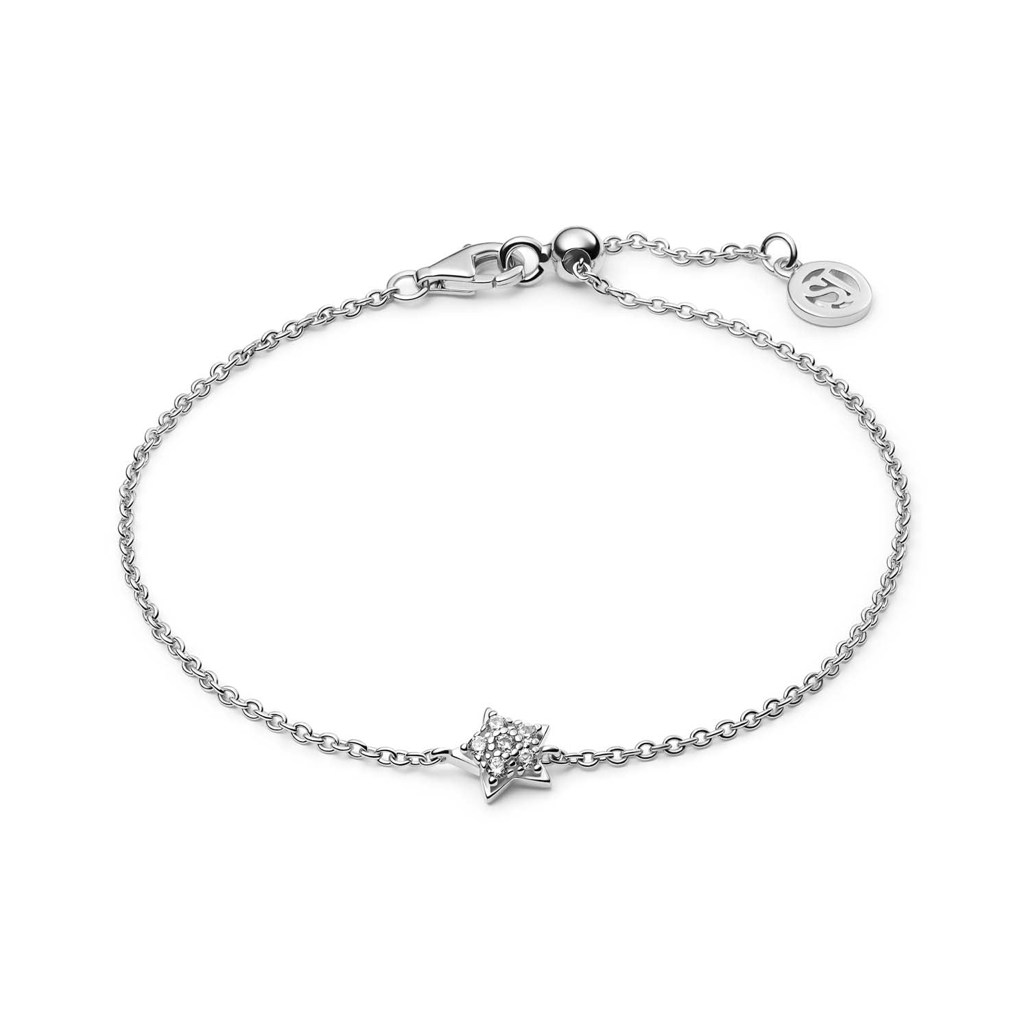 Sif Jakobs - Astri armbånd m. zirkonia, 18 cm - Sølv