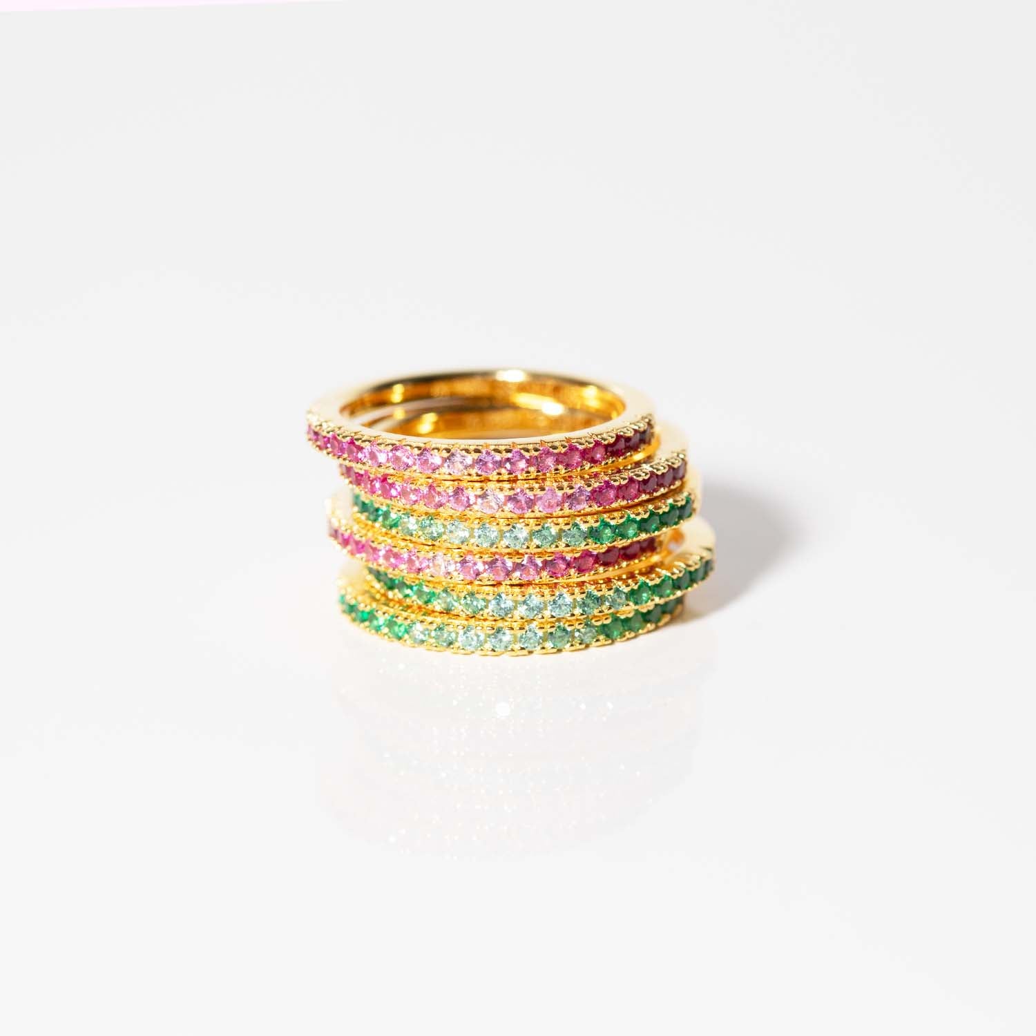 Sif Jakobs - Ellera ring, grøn - Forgyldt sølv - Image 8