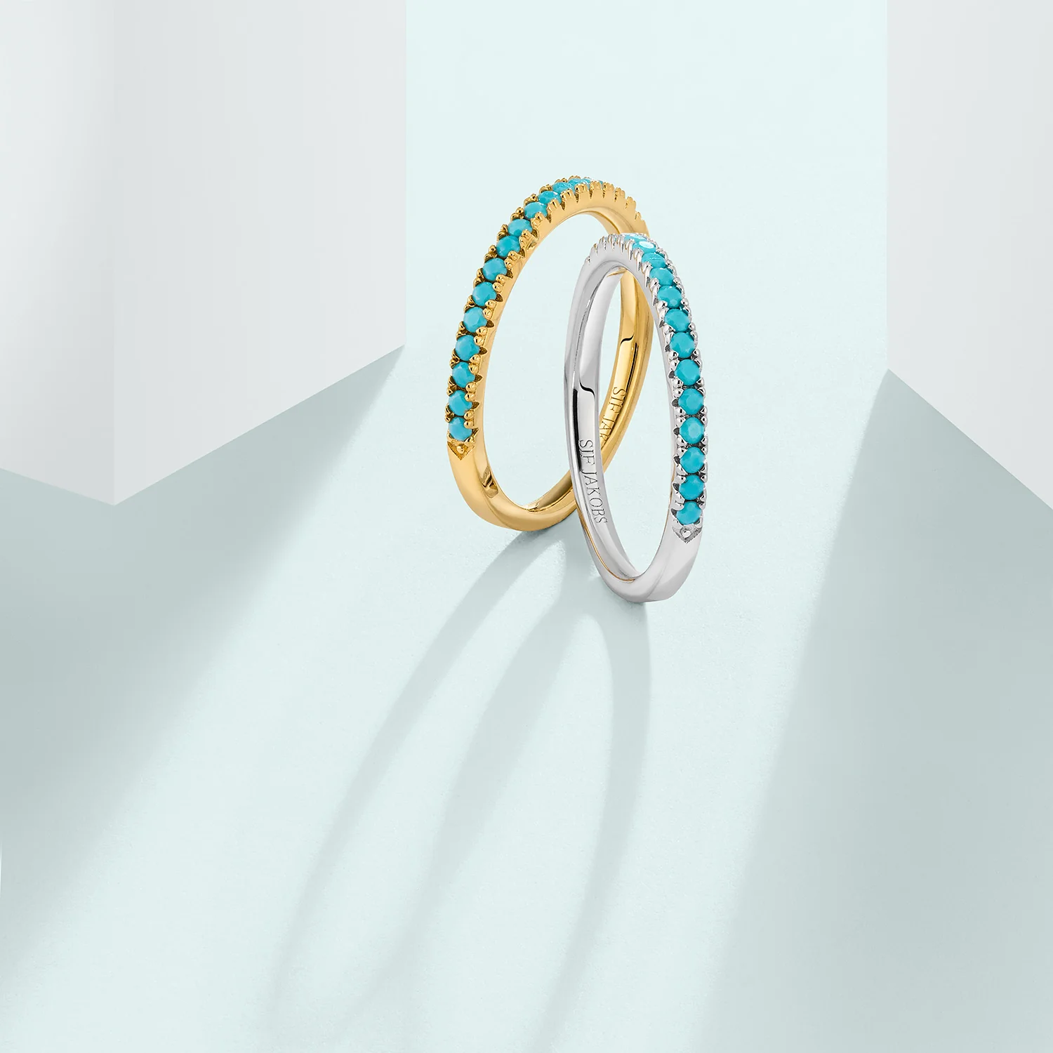 Sif Jakobs - Ellera ring, turkis - Forgyldt sølv - Image 2