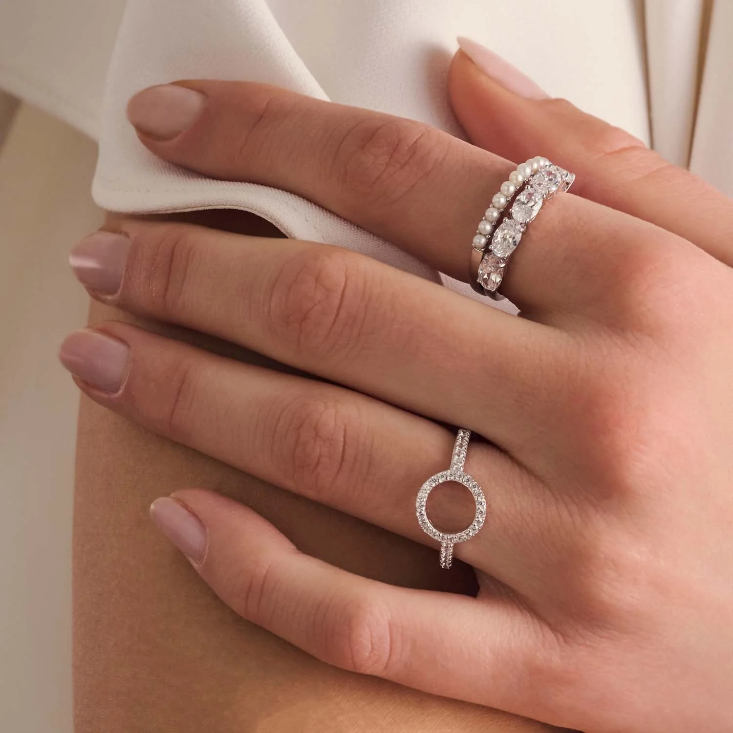 Sif Jakobs - Ellisse Cinque ring - Sølv - Image 3