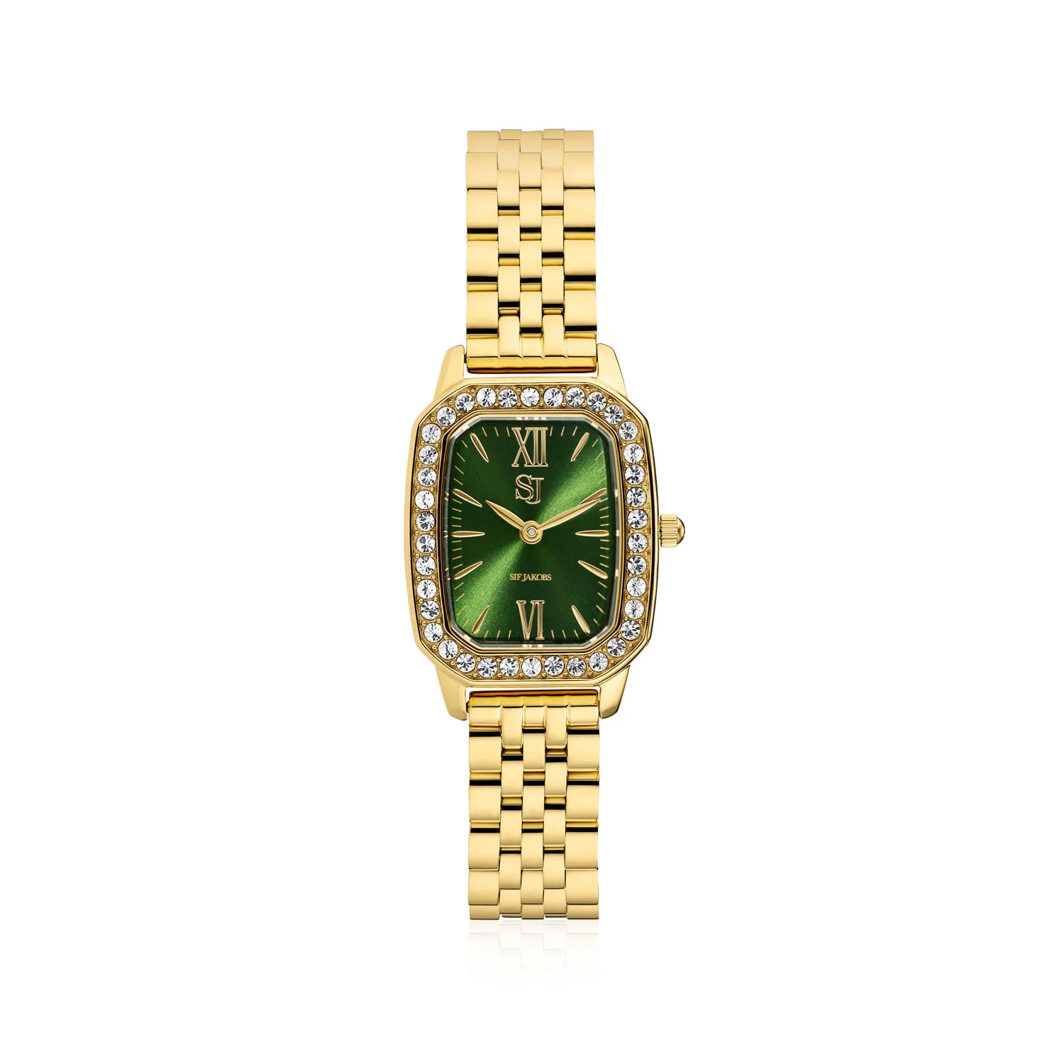 Sif Jakobs - Luciana ur, Ø 34 mm - Guld PVD stål, sort sunray