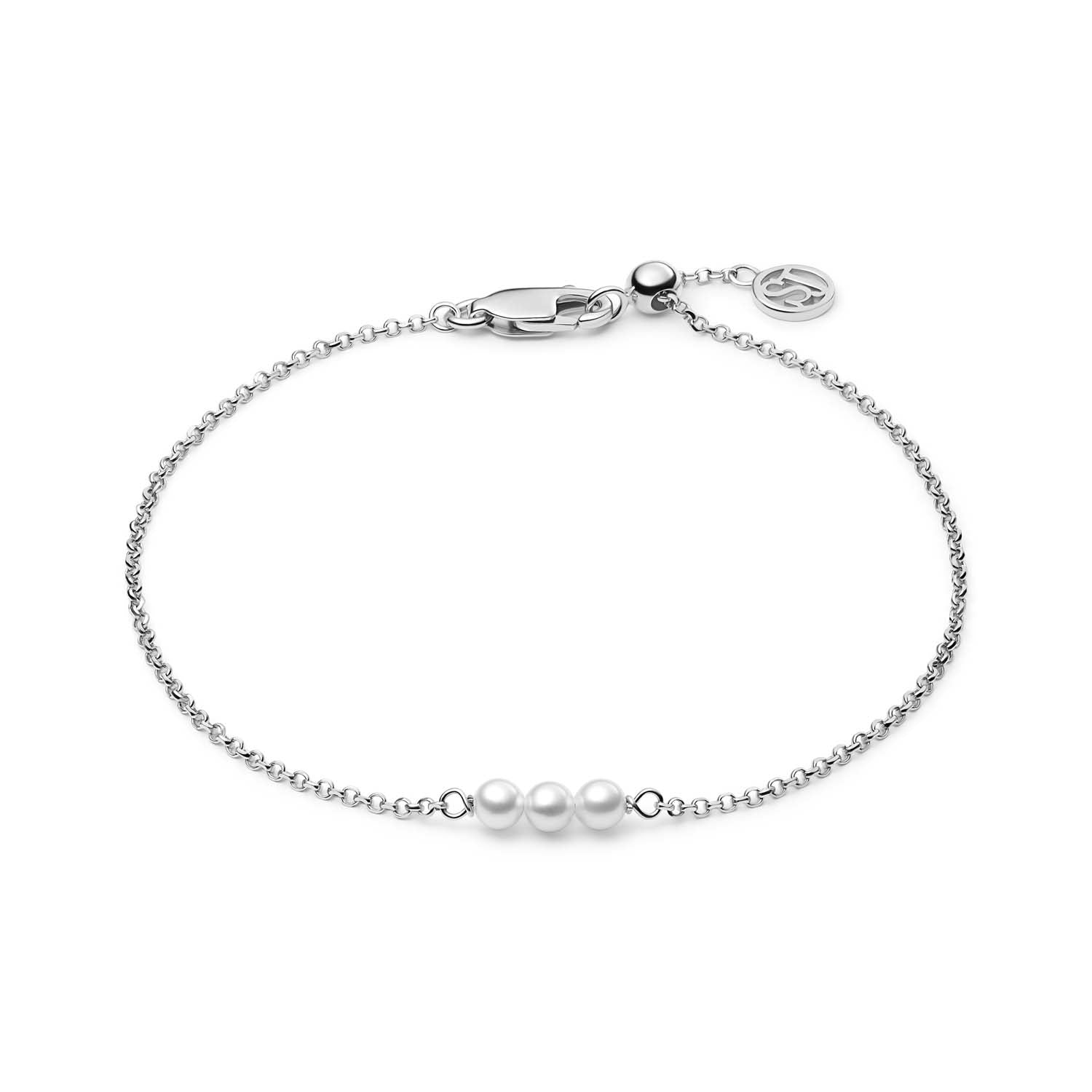 Sif Jakobs - Perla Cinque armbånd, 18 cm - Sølv