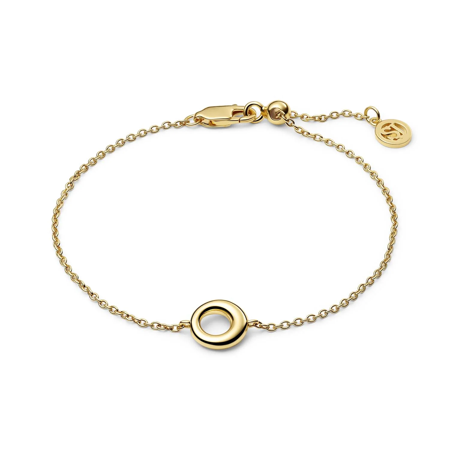 Sif Jakobs - Selene armbånd, 18 cm - Forgyldt sølv