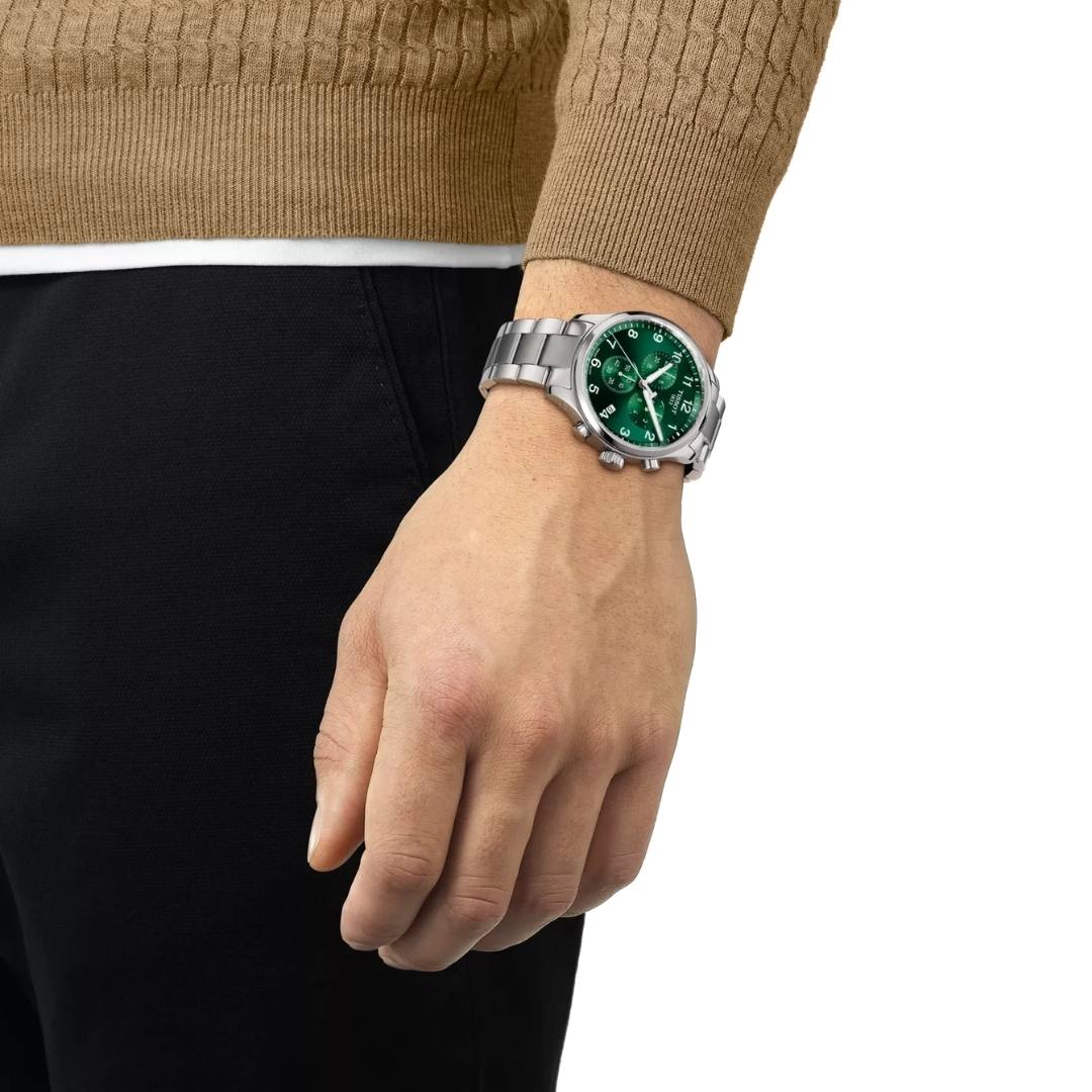 Tissot - Chrono XL Classic m. grøn lænke/skive, 45 mm - T1166171109200 - Image 2