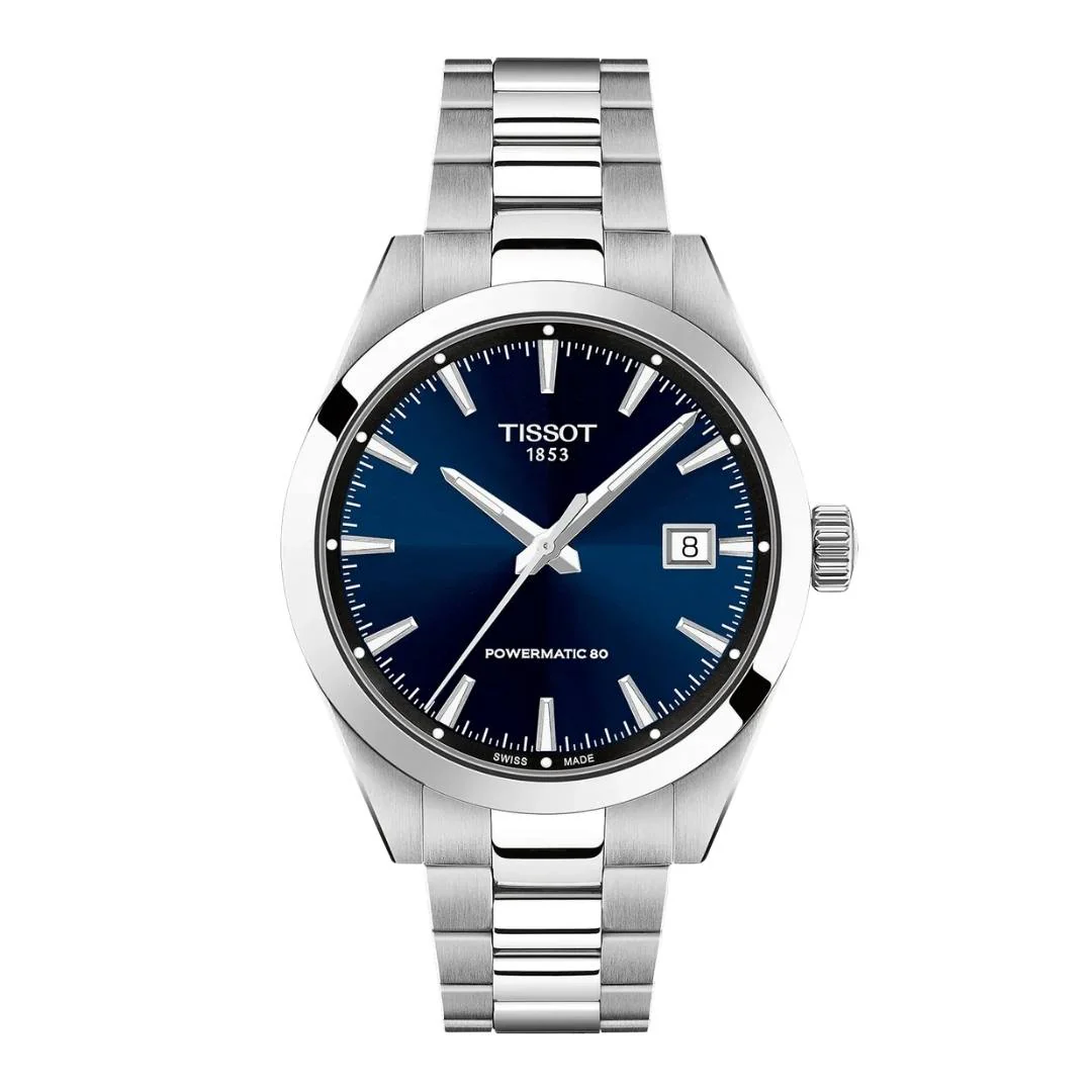 Tissot - Gentleman m. blå urskive, 38 mm - T1658071104100