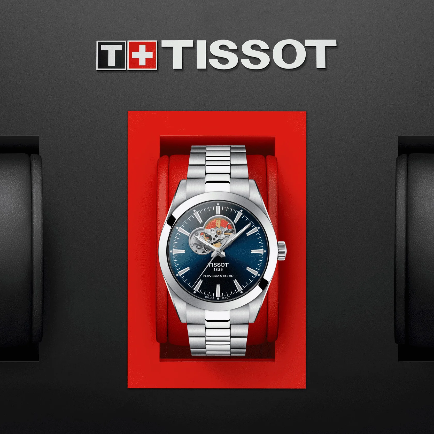 Tissot - Gentleman PM8 Open Heart, 40 mm blå skive - T1274071104101 - Image 7