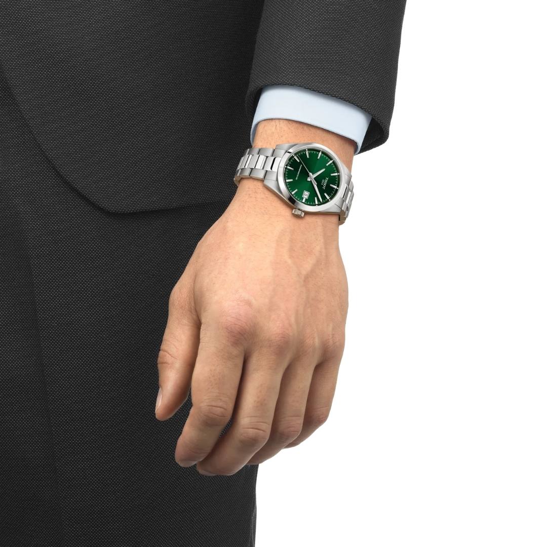 Tissot - Gentleman ur m. grøn urskive, 38 mm - T1658071109100 - Image 2