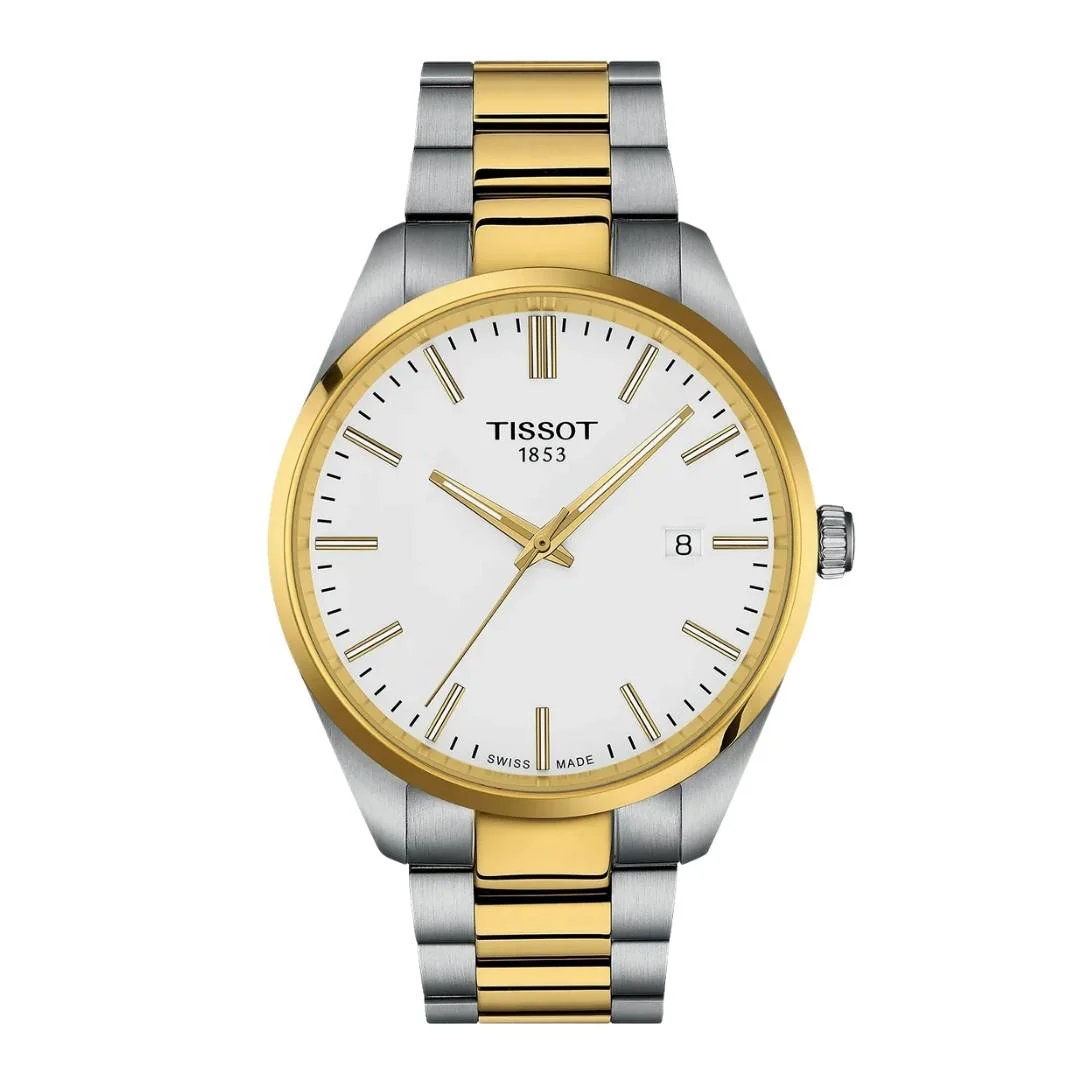 Tissot - PR 100 bicolor m. hvid urskive, 40 mm - T1504102201100