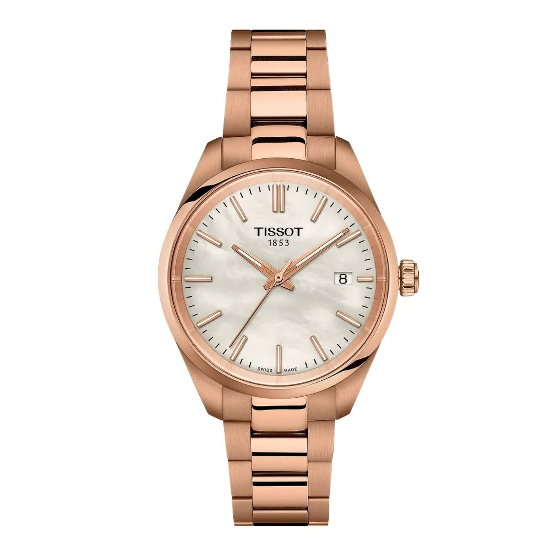 Tissot - PR 100 bicolor m. perlemor urskive, 34 mm - T1502103311100