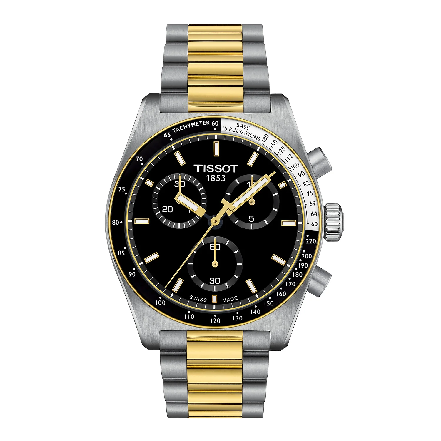 Tissot - PR516 Chrono bicolor m. sort urskive, 40 mm - T1494172205100