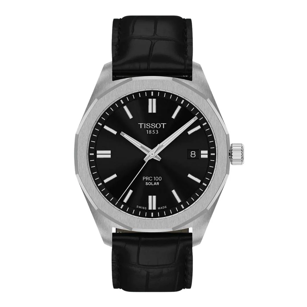 Tissot - PRC 100 Solar m. sort skive, 39 mm - T1514221605100