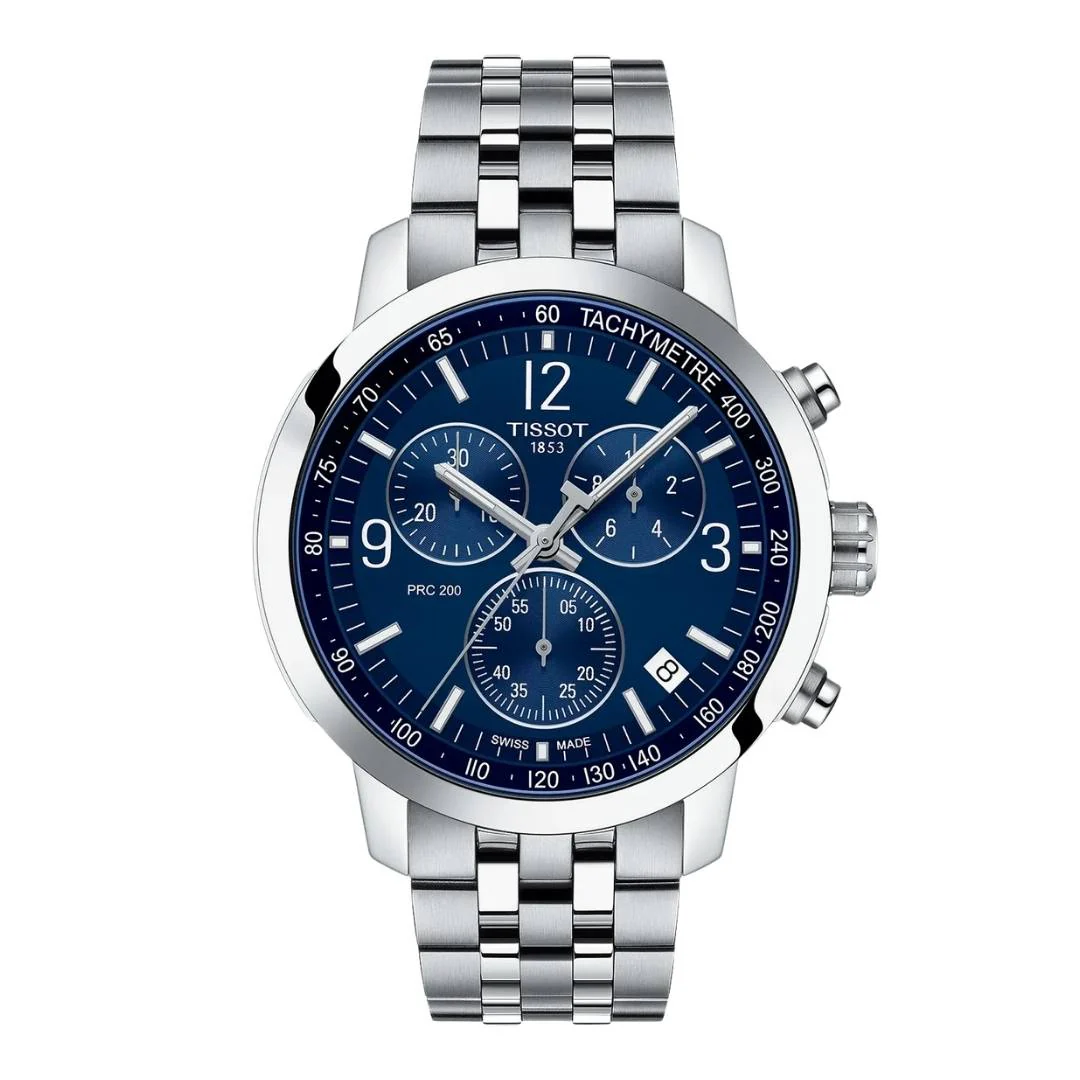 Tissot - PRC 200 Chrono m. stållænke, 43 mm - T1144171104700