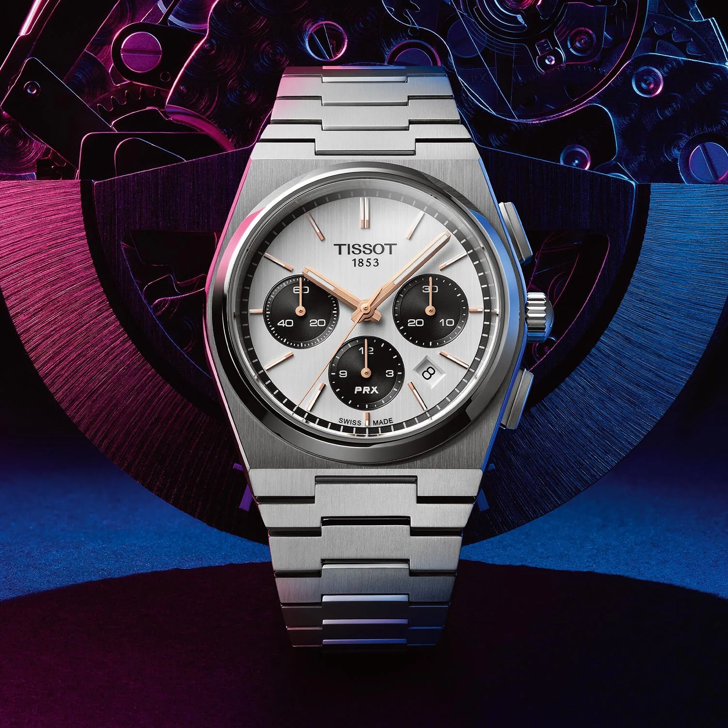 Tissot - PRX Automatic Chronograph ur, 42 mm - T1374271101100 - Image 7