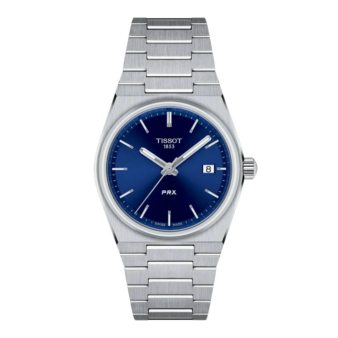 Tissot - PRX dameur m. blå urskive, 35 mm - T1372101104100