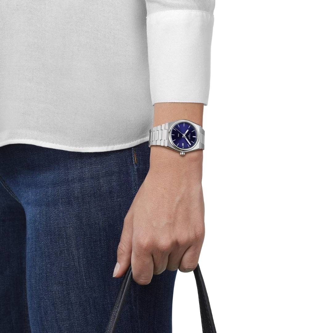 Tissot - PRX dameur m. blå urskive, 35 mm - T1372101104100 - Image 2