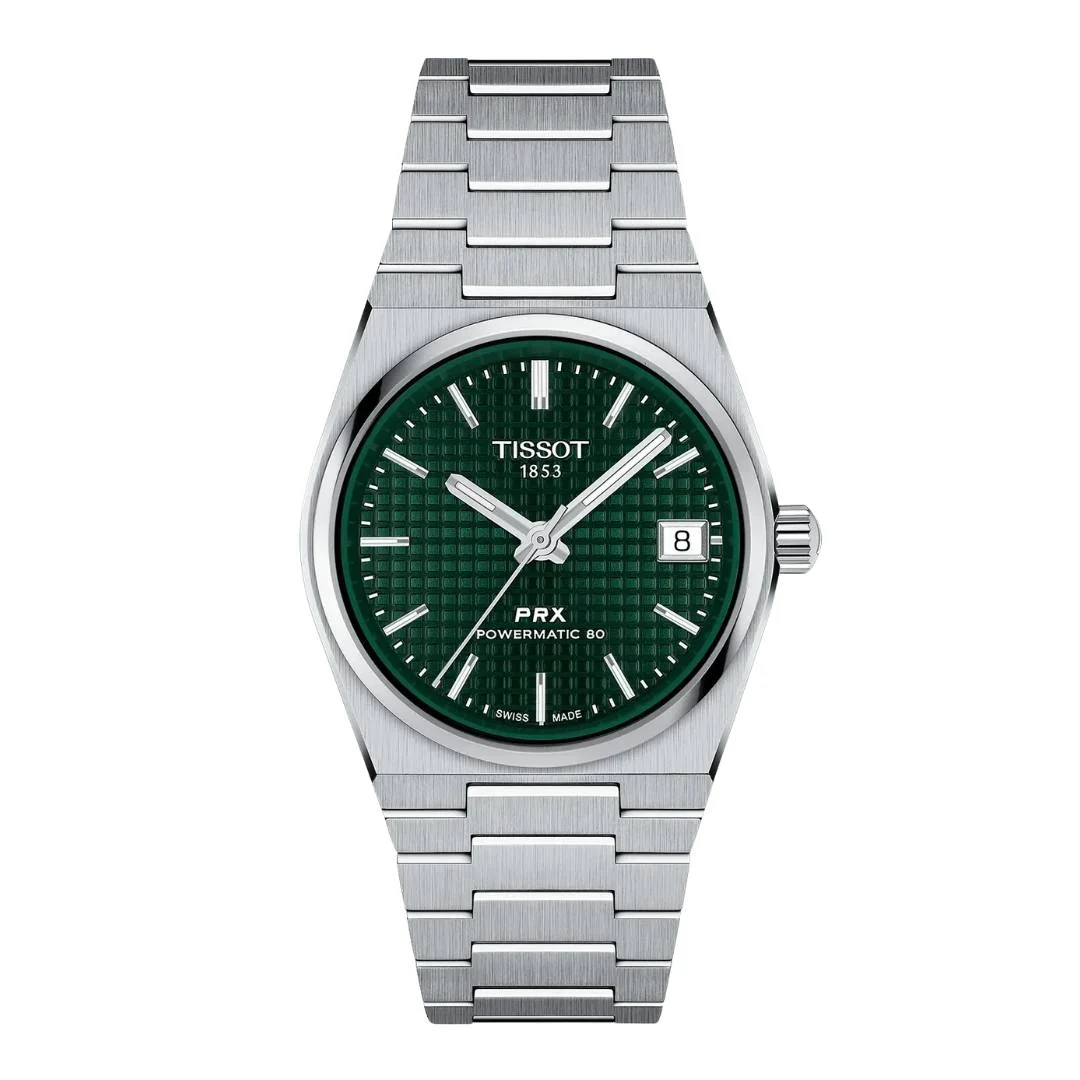 Tissot - PRX m. grøn urskive, 35 mm - T1372071109100