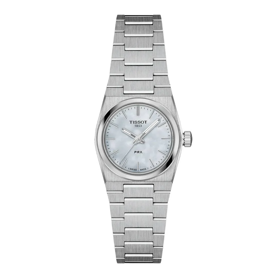 Tissot - PRX stål m. perlemor urskive, 25 mm - T1370101111100