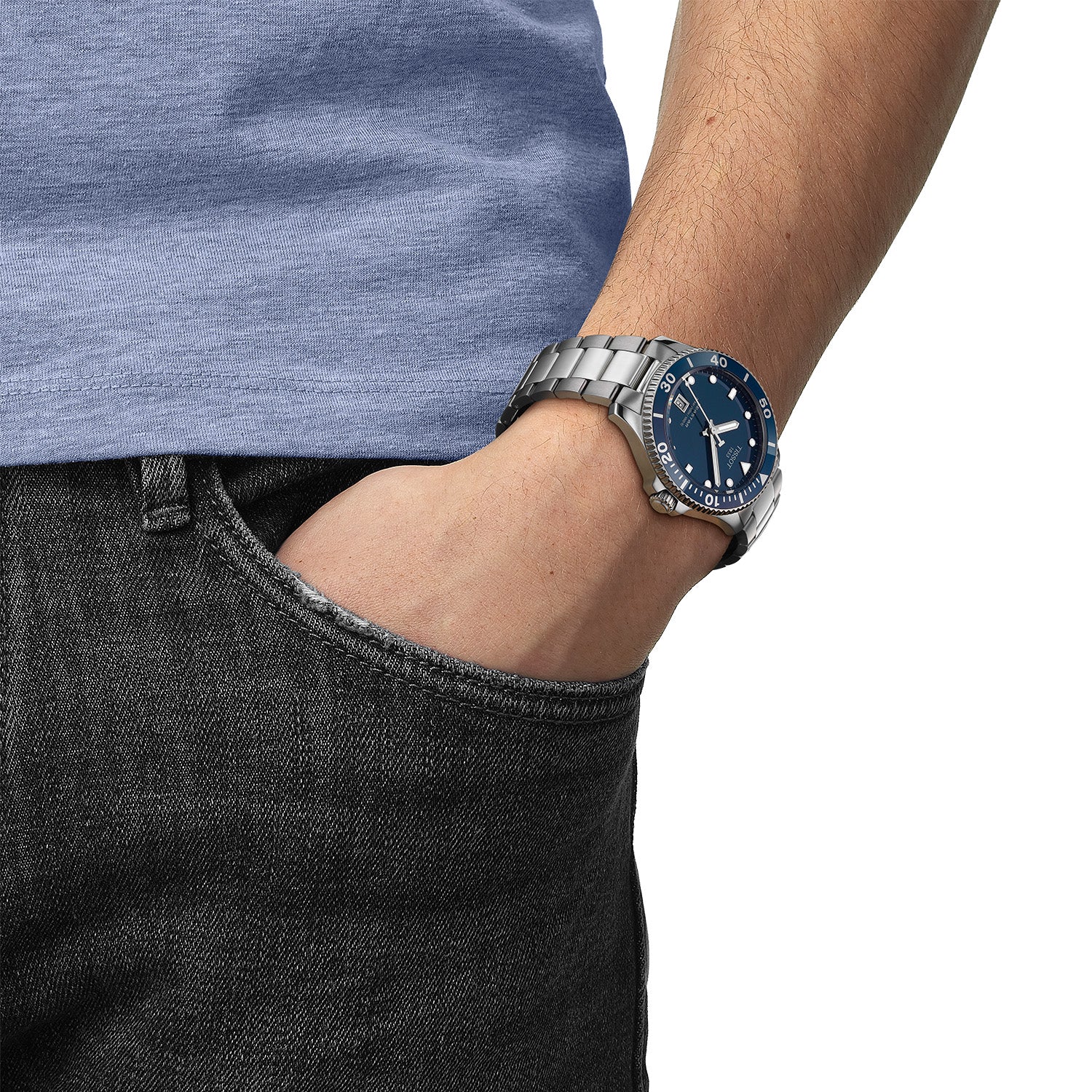 Tissot - Seastar 1000 m. blå skive, 40 mm - T1204101104100 - Image 2