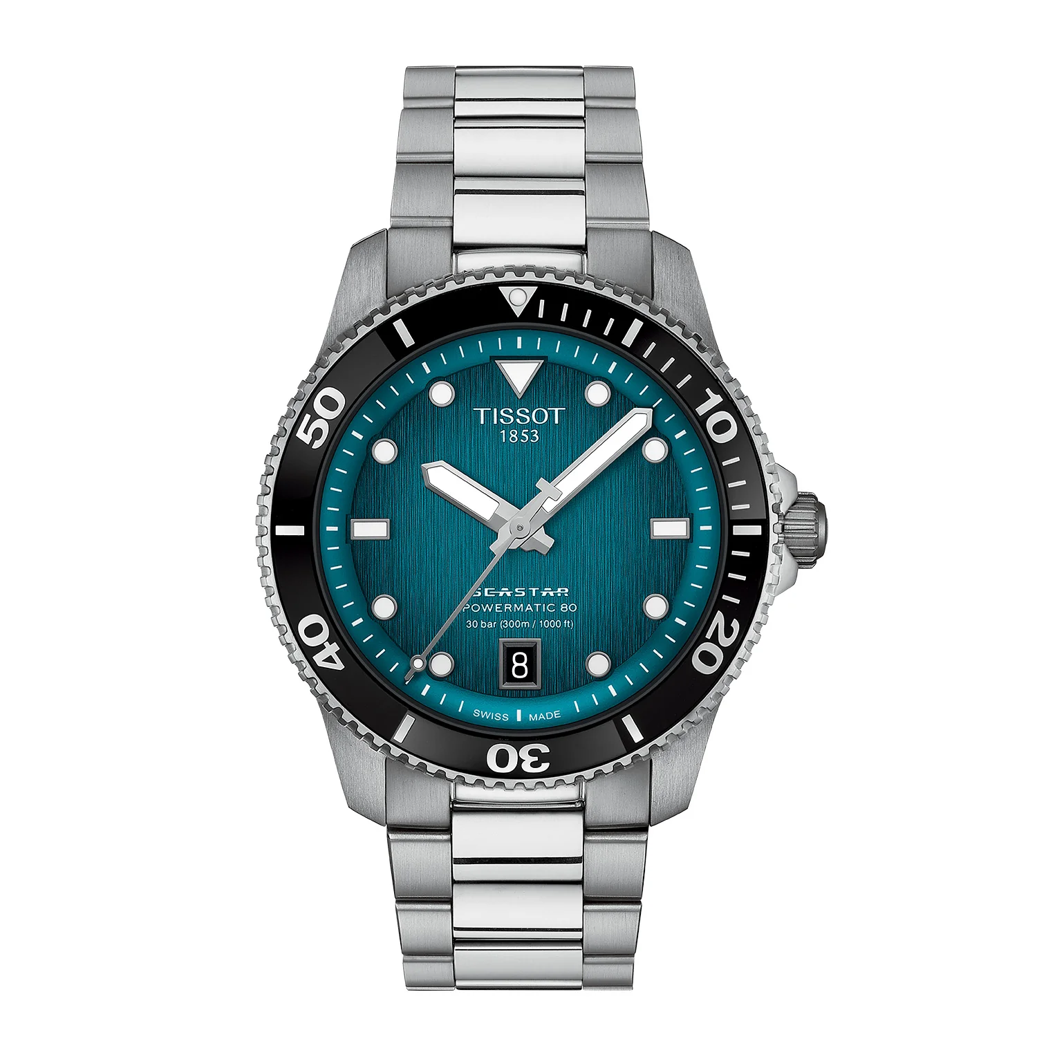 Tissot - Seastar 1000 PM80 m. turkis urskive, 40 mm - T1208071109100