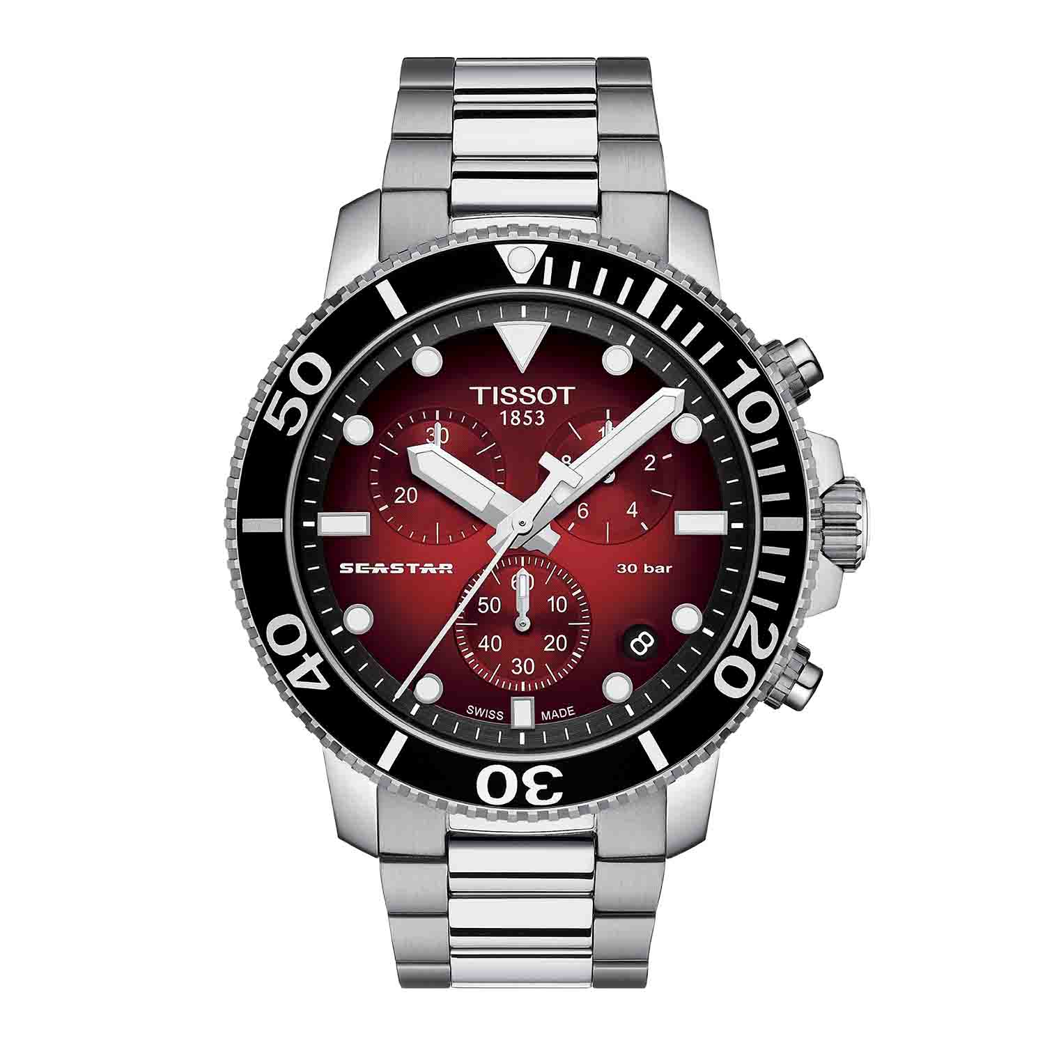 Tissot - Seastar 1000 Quartz Chronograph rød, 45,5mm - T1204171142100