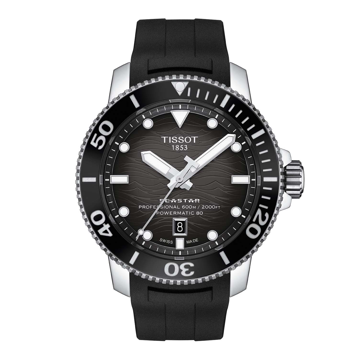 Tissot - Seastar 2000 Professional Powermatic 80 Herre ur, 46mm - T1206071744100