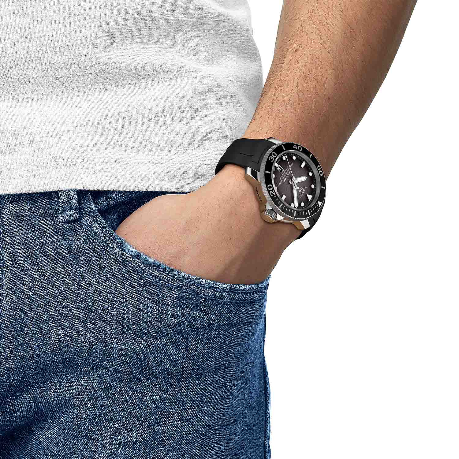 Tissot - Seastar 2000 Professional Powermatic 80 Herre ur, 46mm - T1206071744100 - Image 2