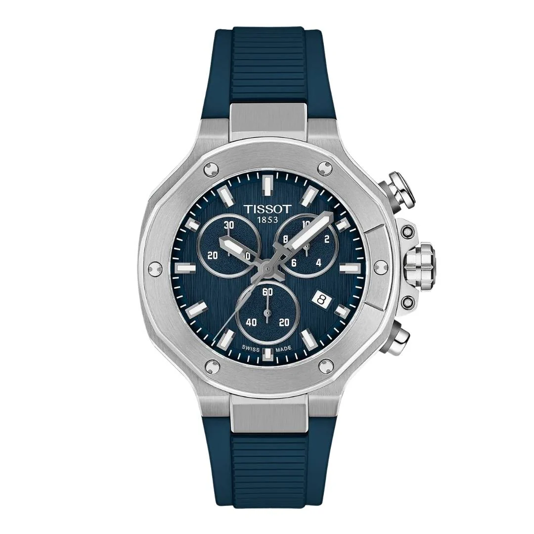 Tissot - T-RACE m. blå urskive, 38 mm - T1418171704100